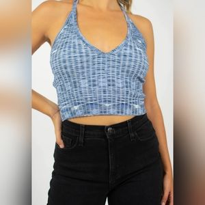 Grey Bandit Tie Halter Top